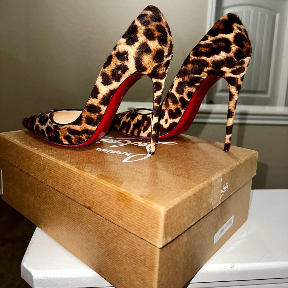 Christian Louboutin Dyed Calf So Kate 38.5 - Leopard/Black